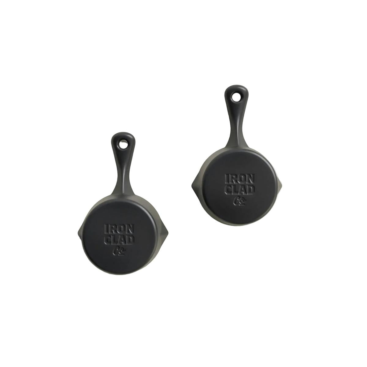 10cm Antique Black Satin Enamel Junior Twin Set