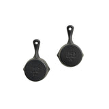 10cm Antique Black Satin Enamel Junior Twin Set