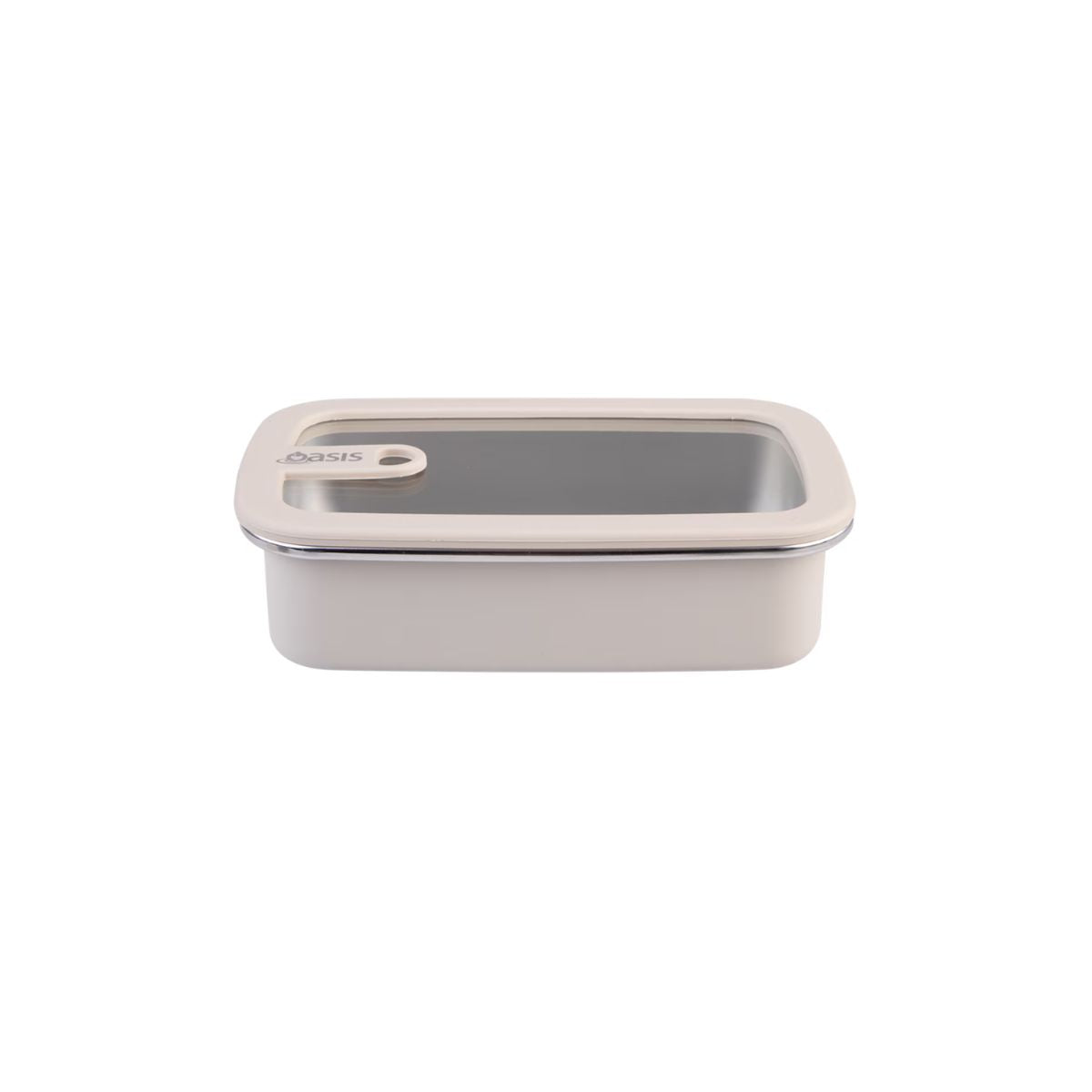 Oasis Microwave Safe Rectangular Stainless Steel Container Oat 700ml