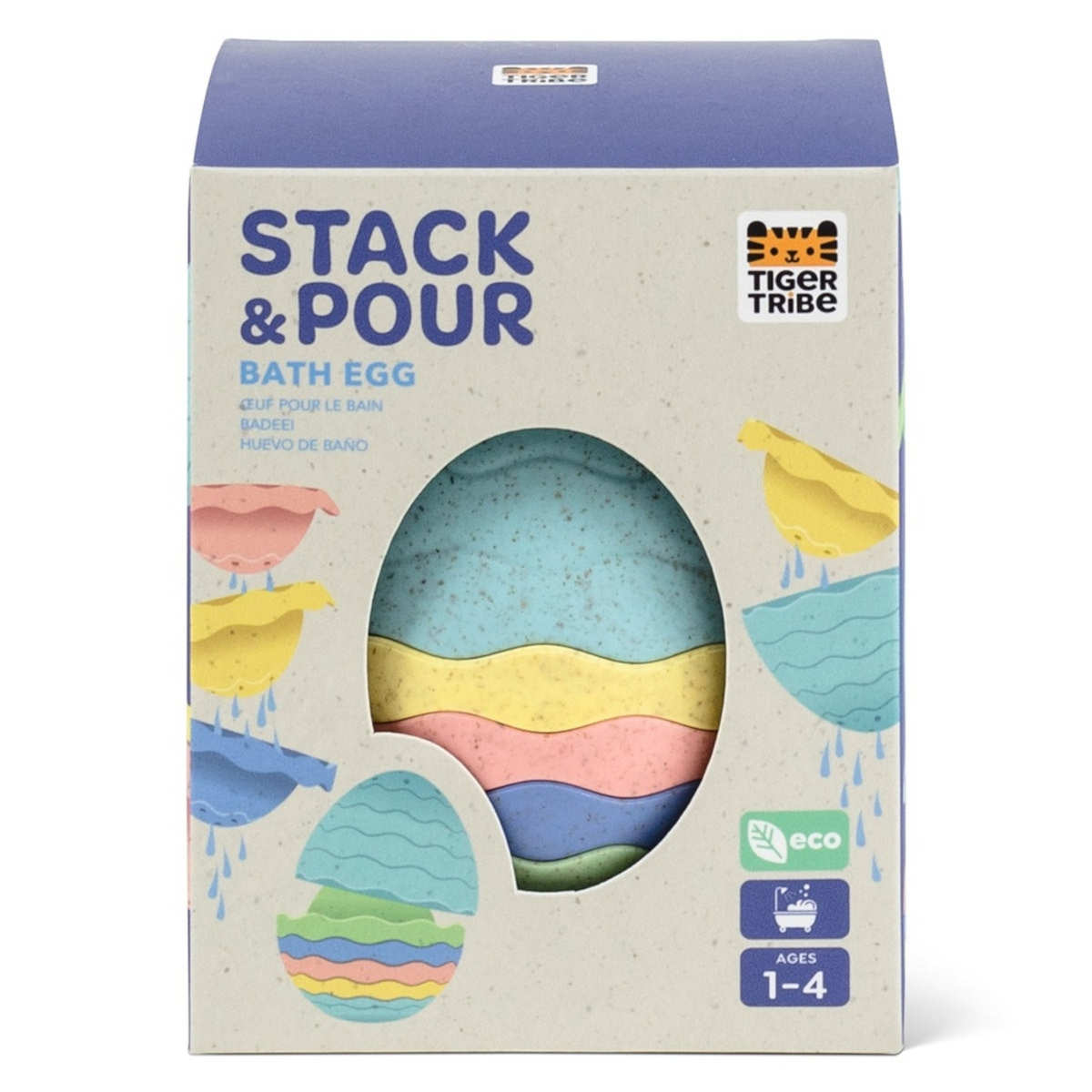 Tiger Tribe Stack & Pour Bath Egg Eco | Minimax