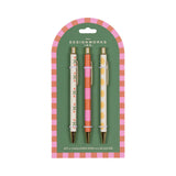 Designworks Ink Flower Stripe Lemon Pen Set of 3 | Minimax