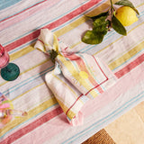 Kip&Co Bellissimo Stripe Embroidered Napkin 45cm Set of 4