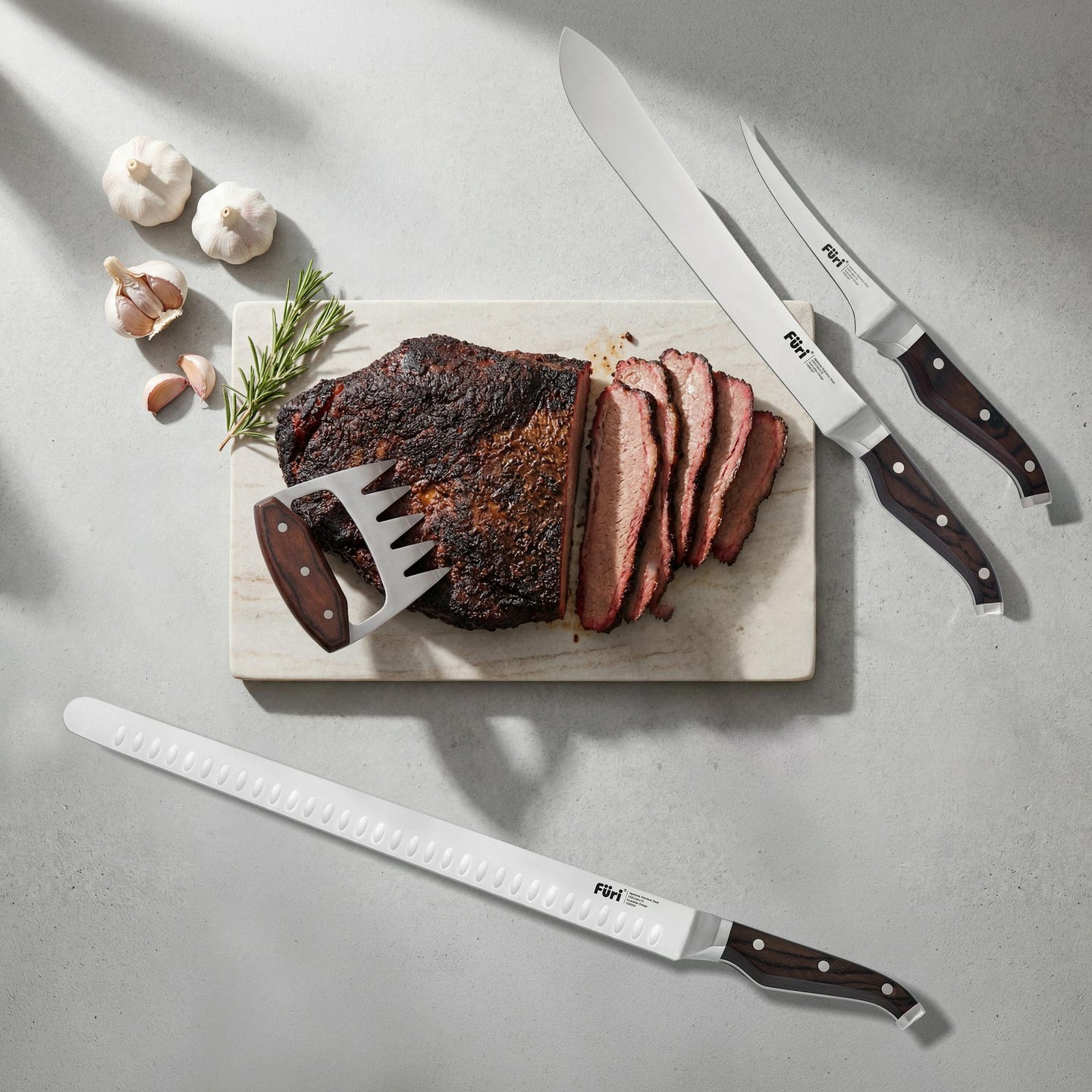 Furi Triple Rivet Pitmaster Roll Set 5 Piece Knife Set
