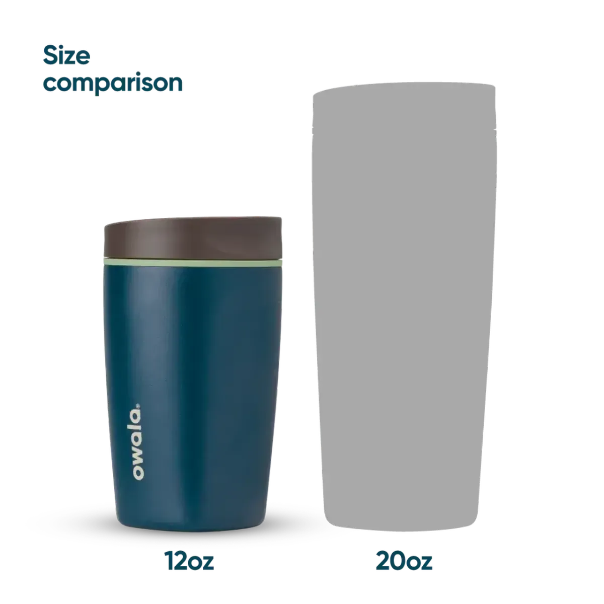 Owala SmoothSip Slider Water Bottle Moonlit Shadow 355ml