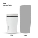 Owala SmoothSip Slider Water Bottle Shy Marshmallow 355ml Size Comparison | Minimax