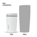 Owala SmoothSip Slider Water Bottle Shy Marshmallow 355ml Size Comparison | Minimax