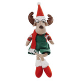 Noel Milton Sitting Moose Christmas Decoration Green/Red 60cm | Minimax