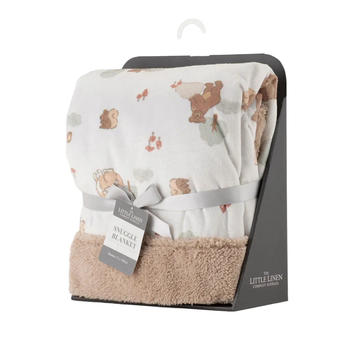 Little Linen Bushland Bear Baby Snuggle Blanket | Minimax