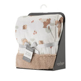 Little Linen Bushland Bear Baby Snuggle Blanket | Minimax