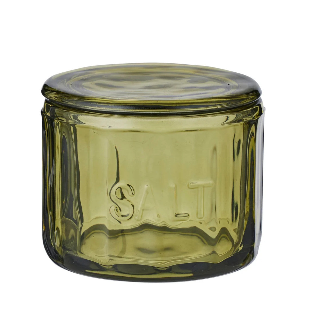 LIA GRN GLASS SALT JAR 9.5x8cm | Minimax