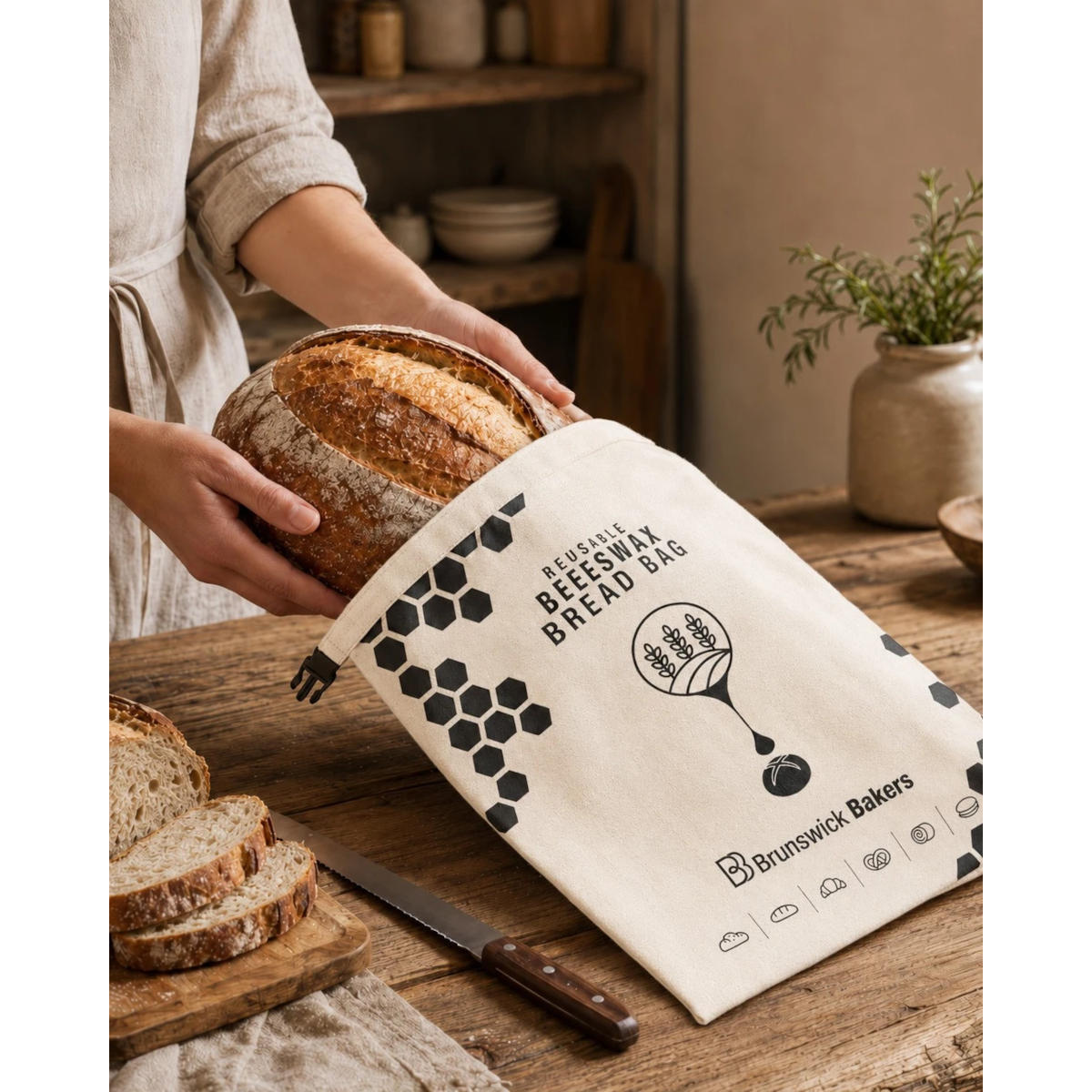 Brunswick Bakers Beeswax Bread Bag