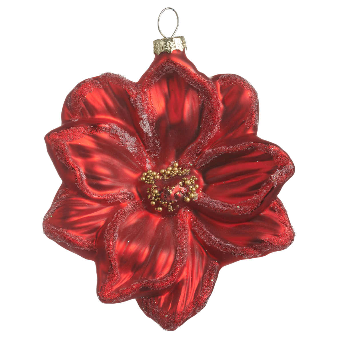 Flower Decoration Red/Gold 10cm | Minimax