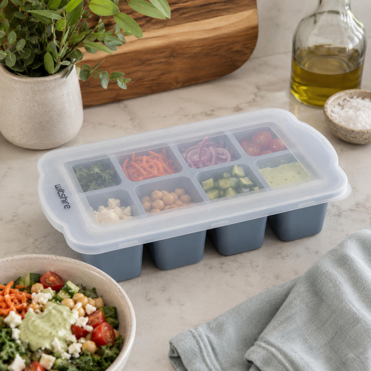 Wiltshire Silicone Prep Container with Lid 8 Portion