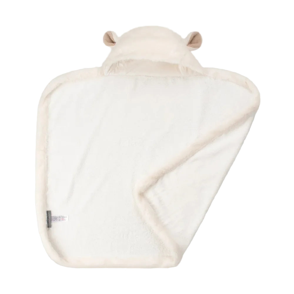 Little Linen Farmyard Lamb Plush Baby Hooded Towel