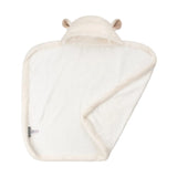 Little Linen Farmyard Lamb Plush Baby Hooded Towel