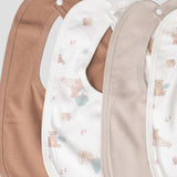 Little Linen Bushland Bear Baby Jersey Bib (Pack of 5) | Minimax