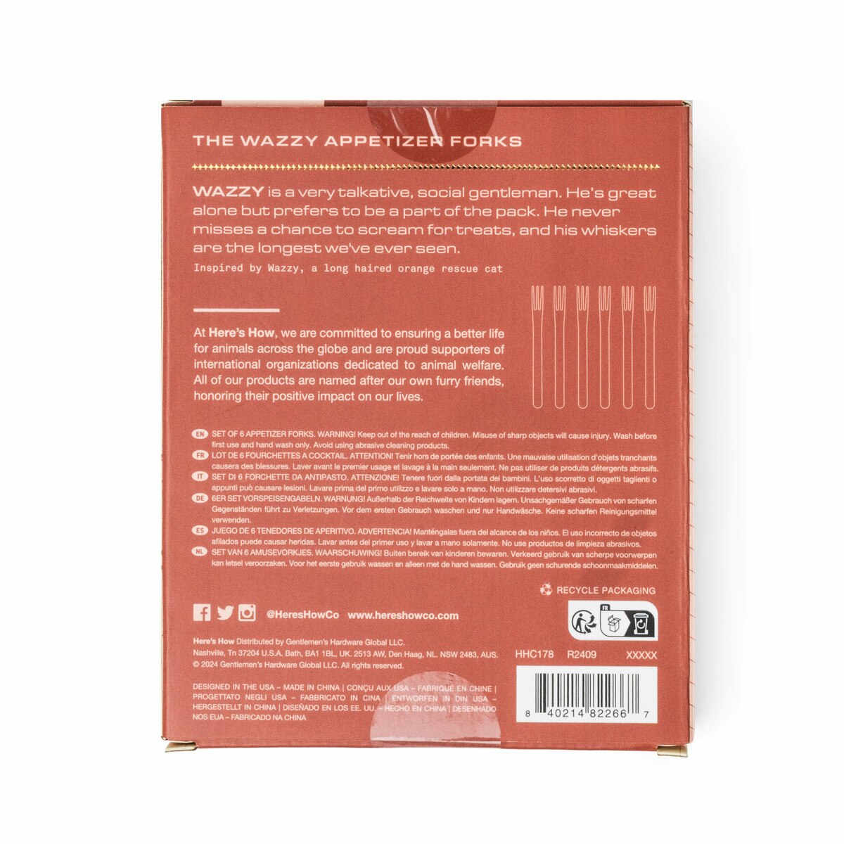 Here's How The Wazzy Appetizer Forks (Set of 6)
