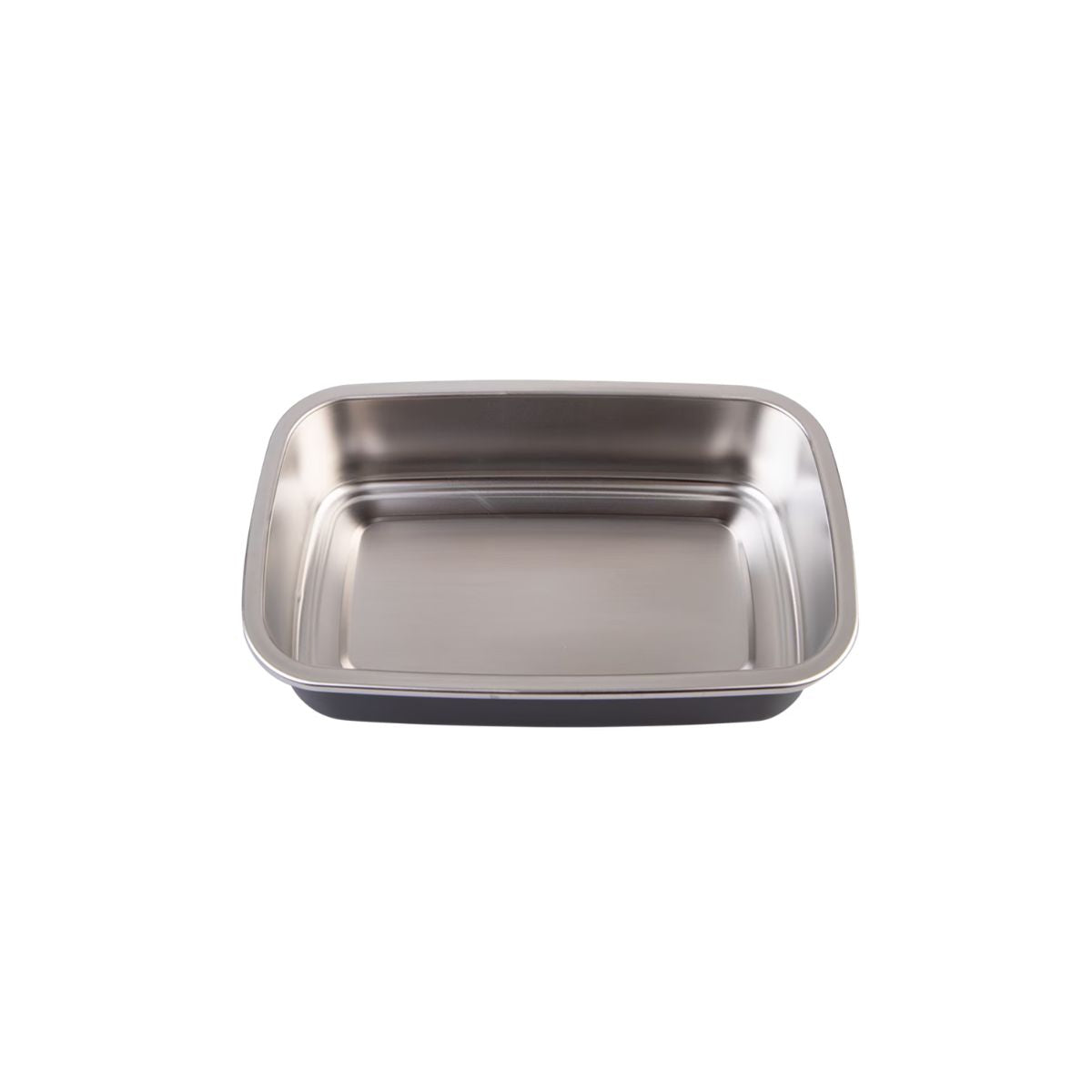 Oasis Microwave Safe Rectangular Stainless Steel Container Black 700ml