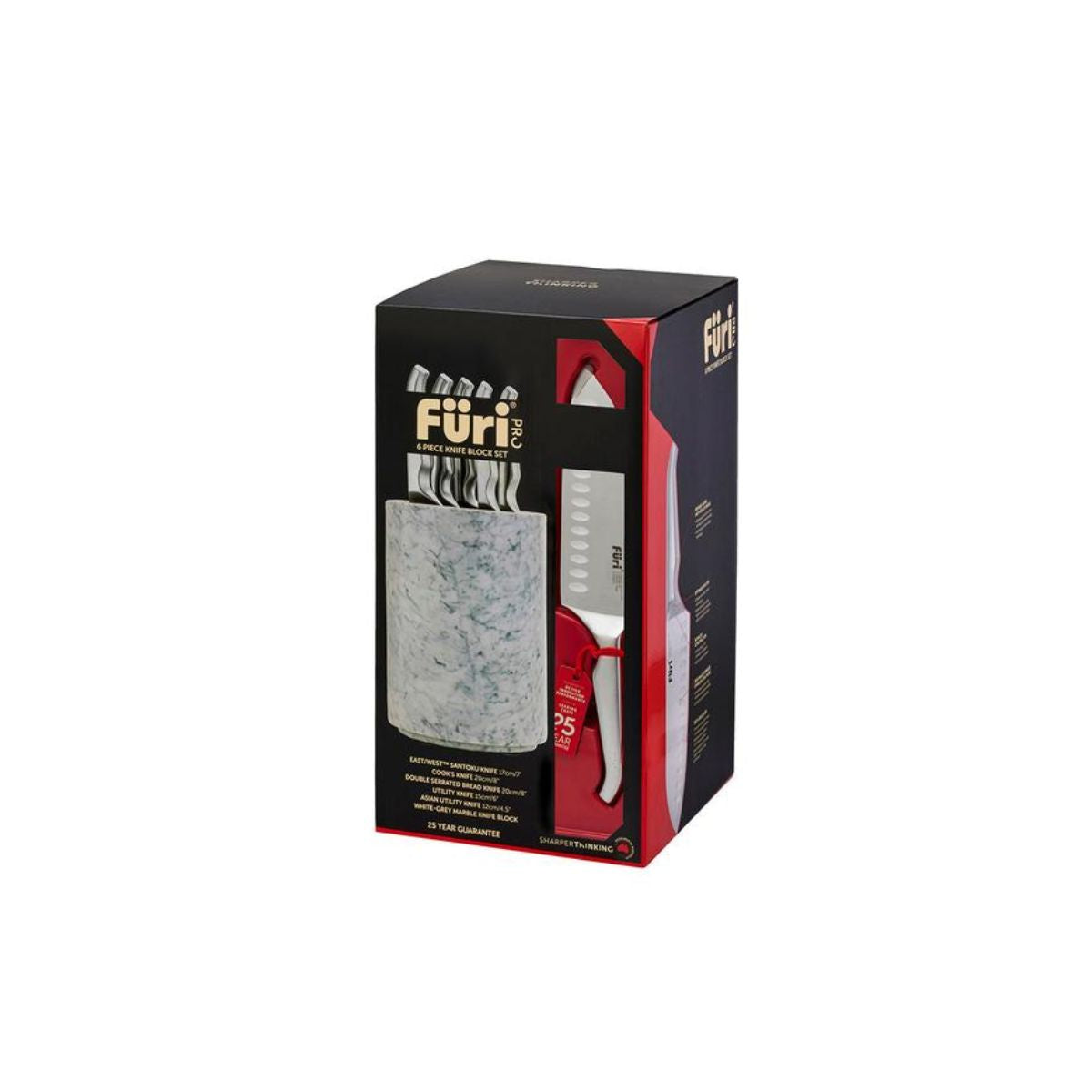 Furi Duality Knife Block Jet Black Set of 5