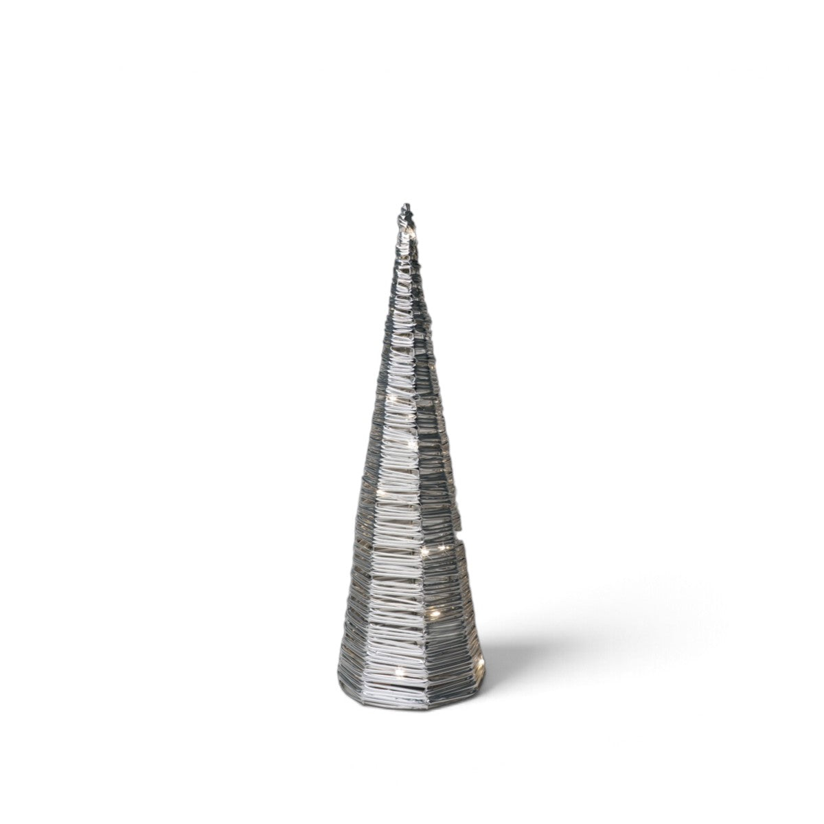 Noel LED Cone Tree Silver 20 Lights 40cm