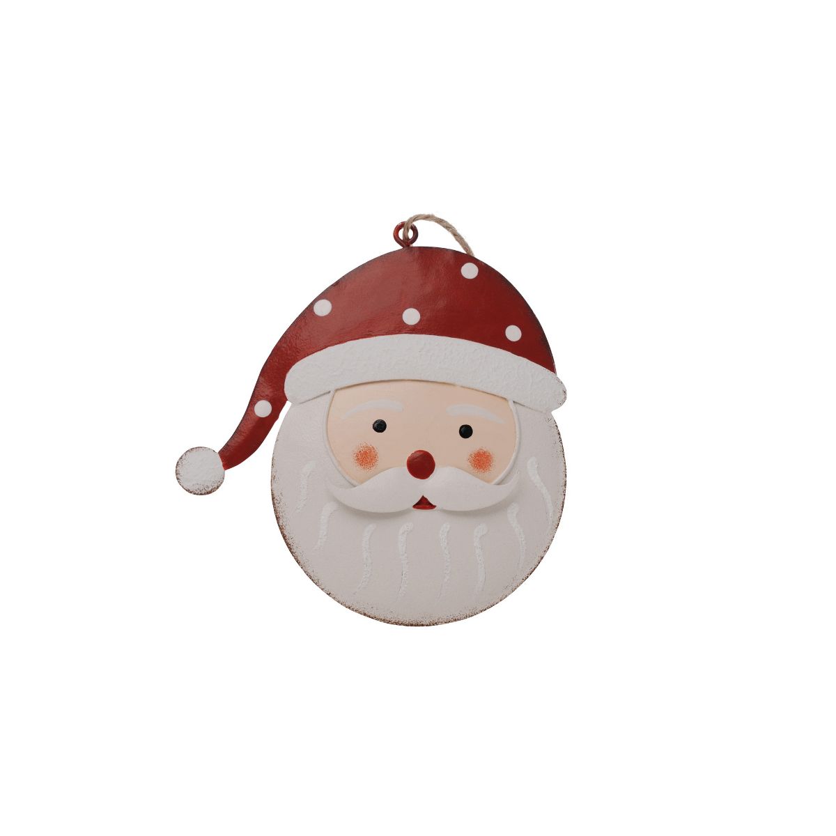 Noel Mixed Metal Santa Decorations Set of 4