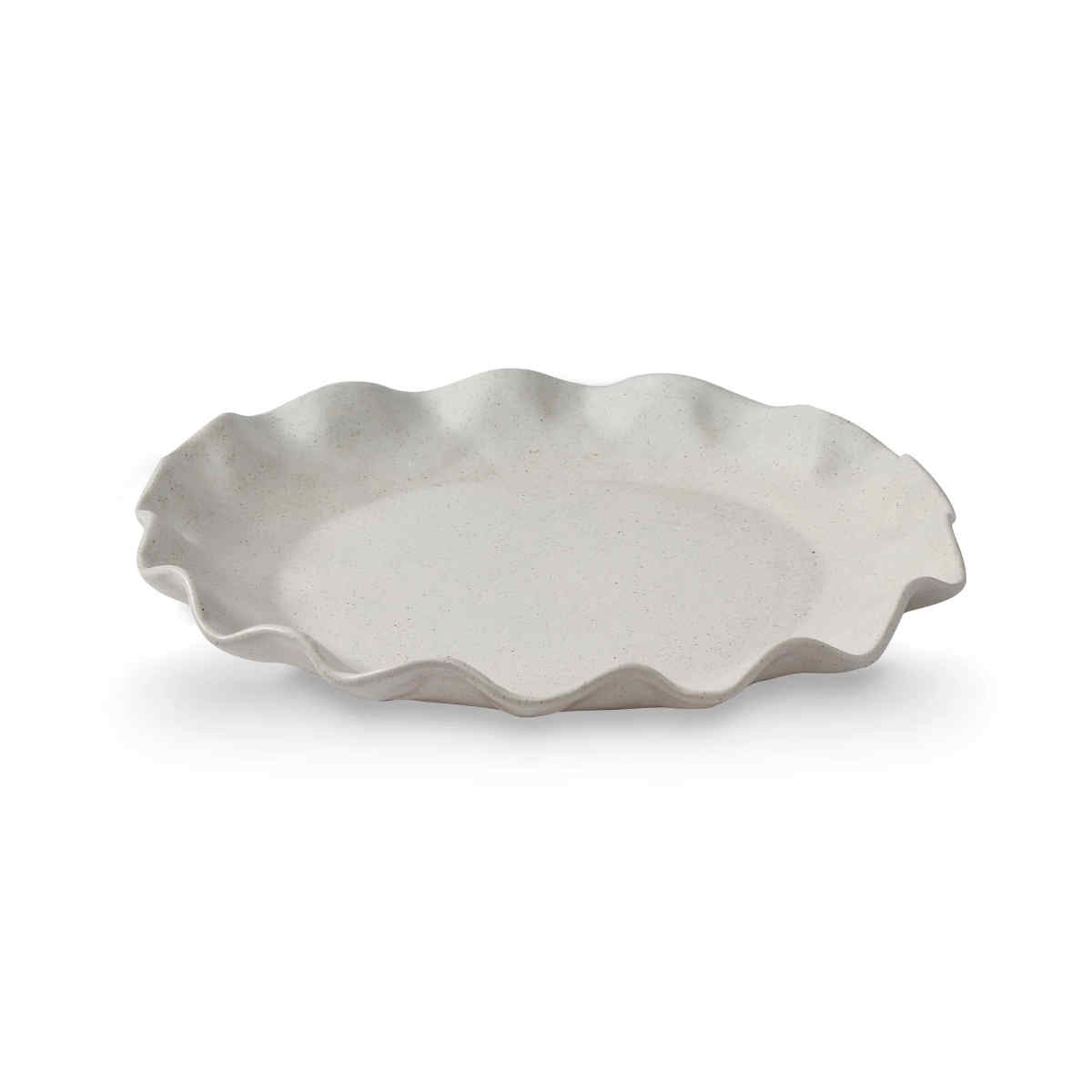 Madras Link Sullivan Wavy Round Platter White Large 36cm | Minimax
