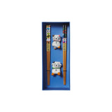 Tokyo Design Lucky Cat Chopstick with Rest 4 Pieces Set