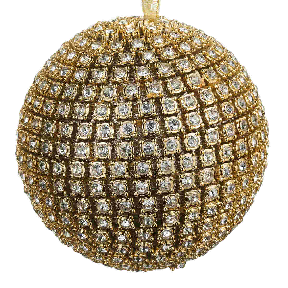 Gold Rhinestone Bauble 10cm | Minimax