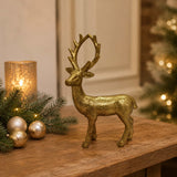 Gala Standing Deer Polyresin Gold 25cm | Minimax
