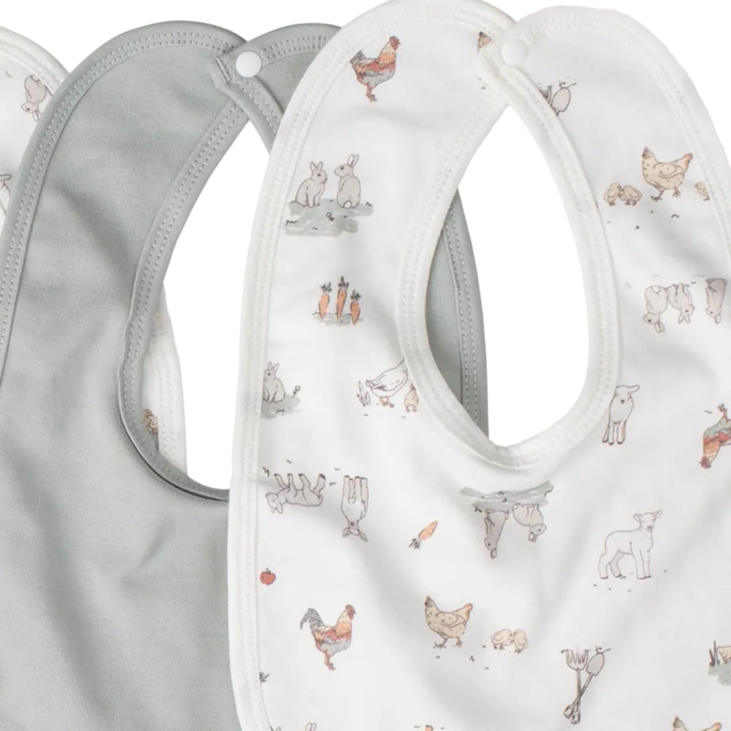 Little Linen Farmyard Lamb Jersey Bib Pack of 5 | Minimax