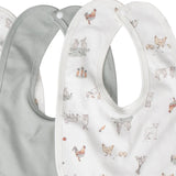 Little Linen Farmyard Lamb Jersey Bib Pack of 5 | Minimax
