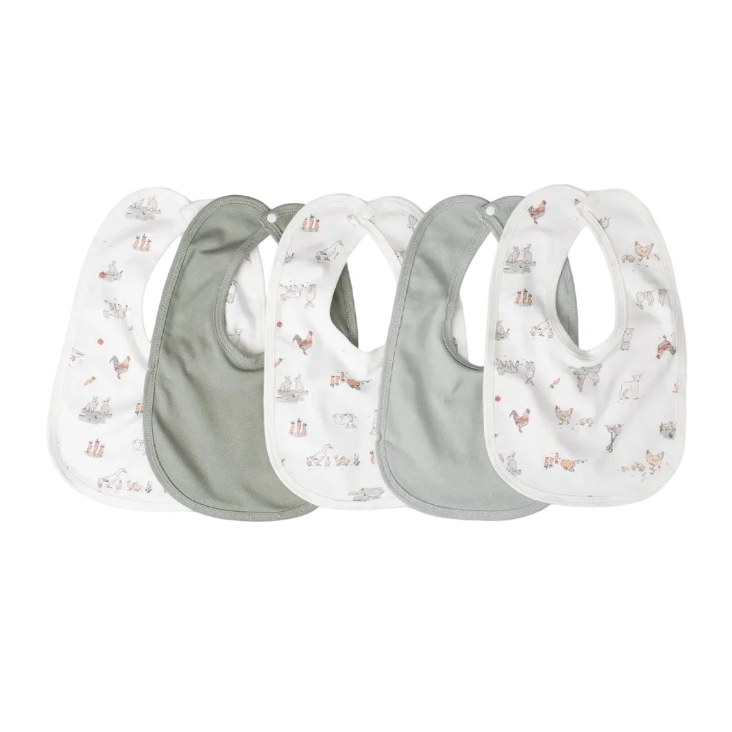 Little Linen Farmyard Lamb Jersey Bib Pack of 5 | Minimax