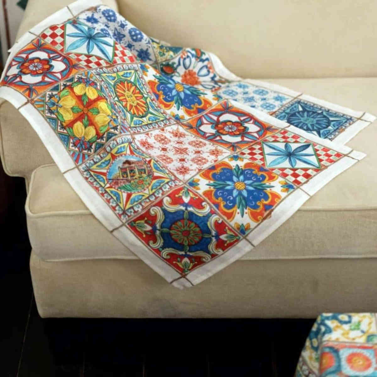 Tessitura Toscana Telerie Camastra Rosso Linen Tea Towel 50cm x 70cm | Minimax