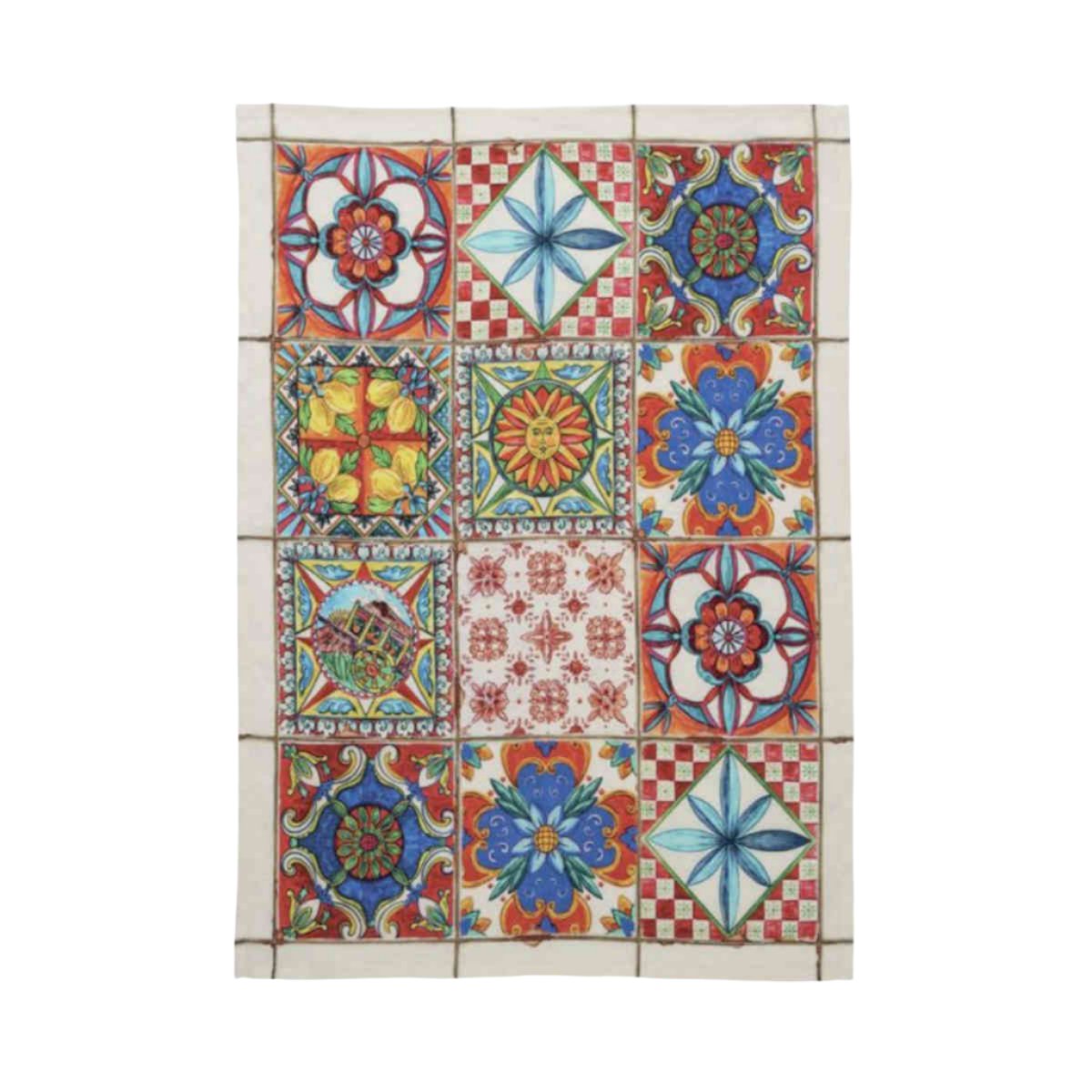 Tessitura Toscana Telerie Camastra Rosso Linen Tea Towel 50cm x 70cm | Minimax