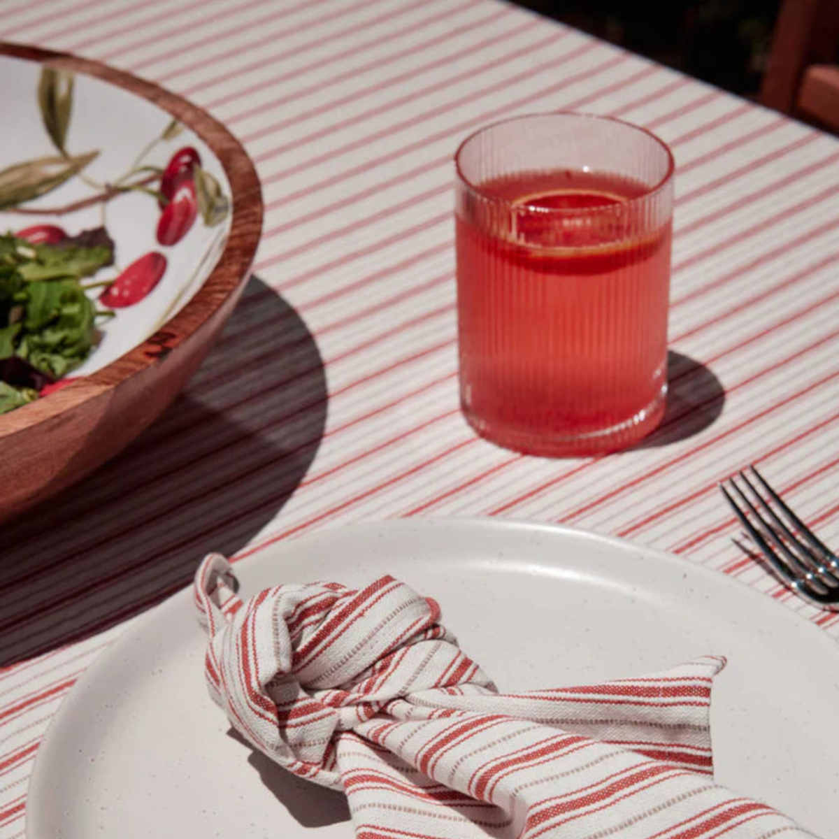 Madras Link Carol Red Stripe Napkins (Set of 4) | Minimax