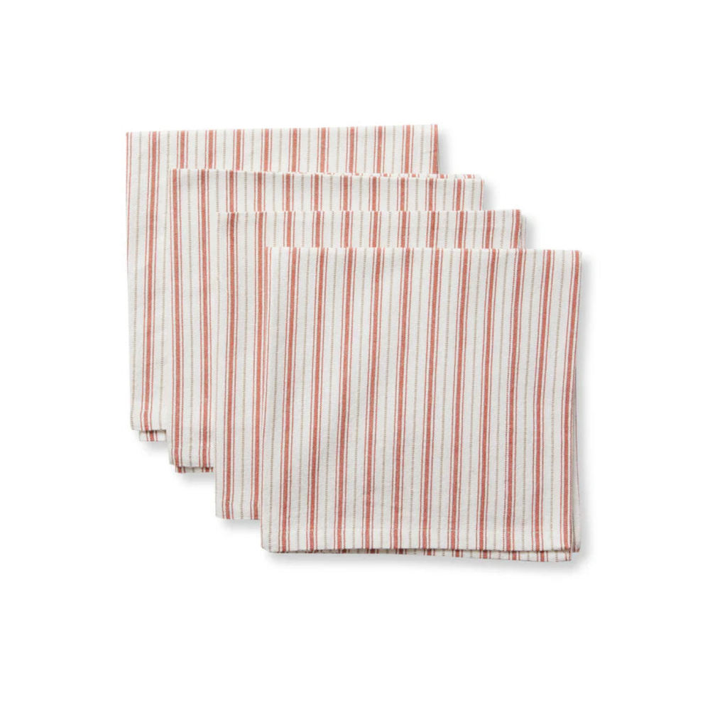 Madras Link Carol Red Stripe Napkins (Set of 4) | Minimax