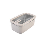 Oasis Microwave Safe Rectangular Stainless Steel Container Oat 1.1L