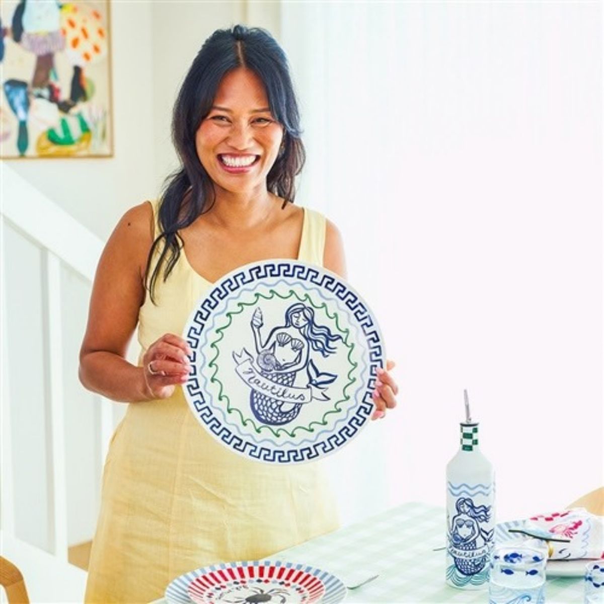 Porto Nautilus Round Serving Platter Siren 32cm
