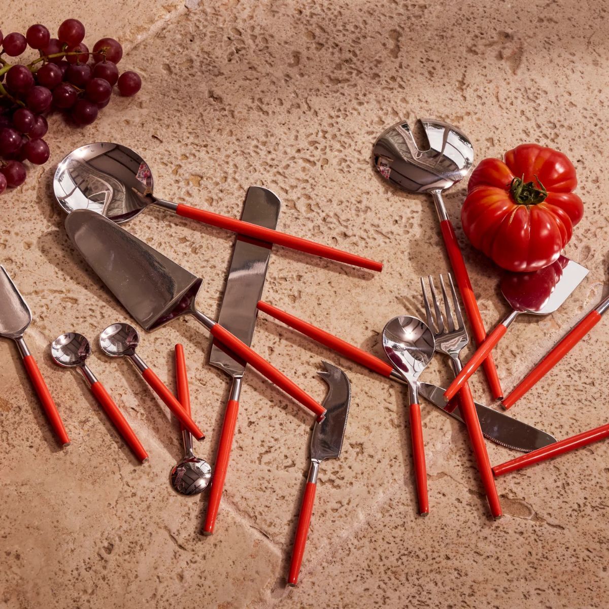 Kip&Co Diner Glam Teaspoon Red Set of 4