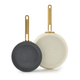 GreenPan™ Stanley Tucci™ Ceramic Nonstick 20cm and 26cm Frypan Set White (2 Piece) | Minimax