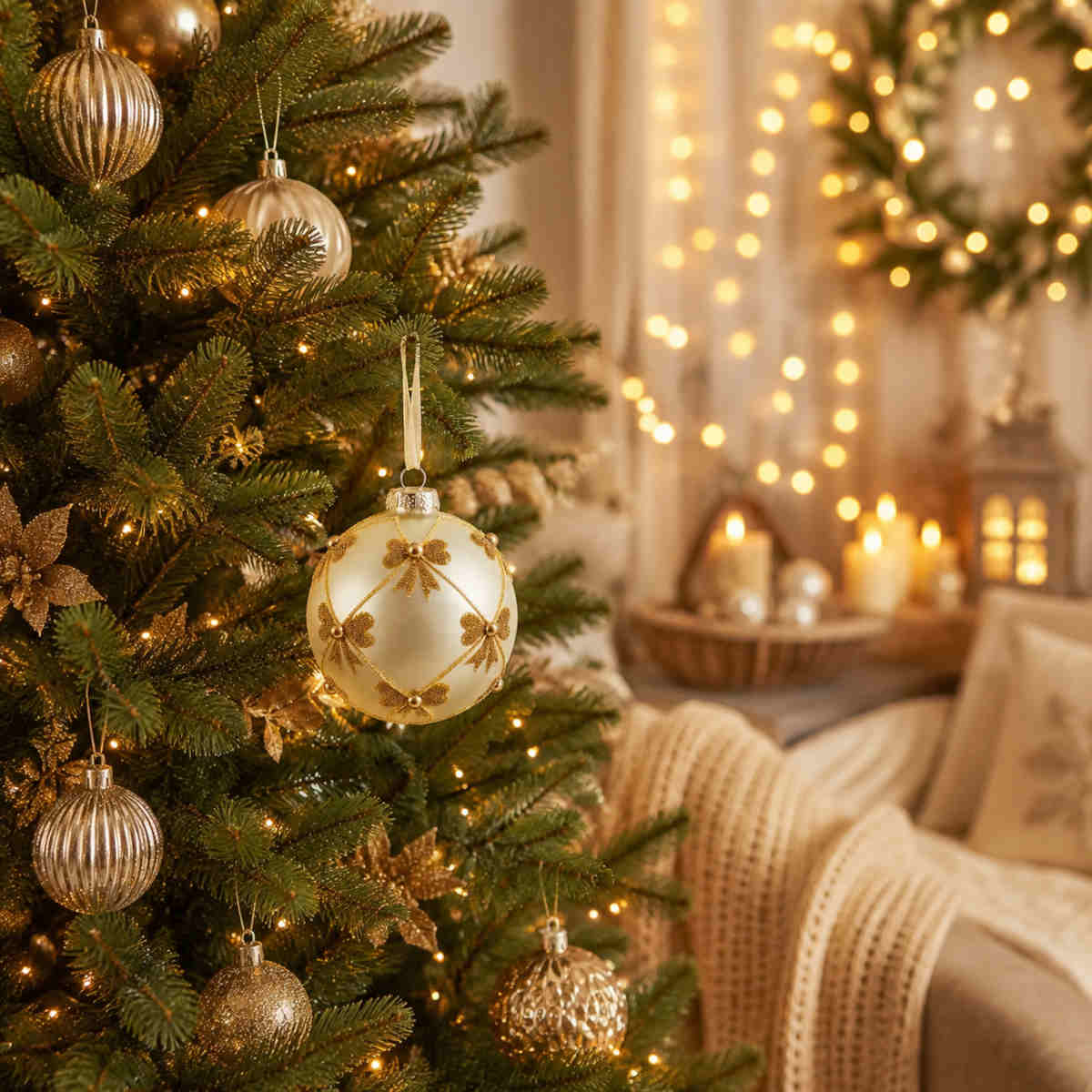 Bow Bauble Gold 12cm | Minimax