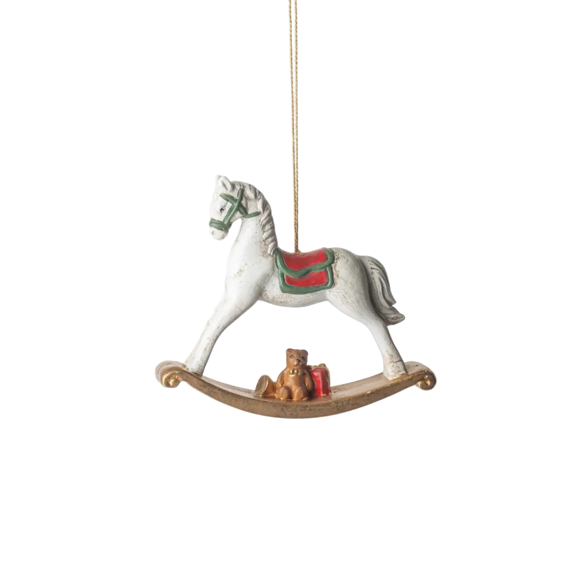 French Country Rocking Horse Resin Decoration 11cm | Minimax