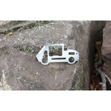 Kikkerland Stainless Steel Car Shaped Survival Mult-tool Silver | Minimax