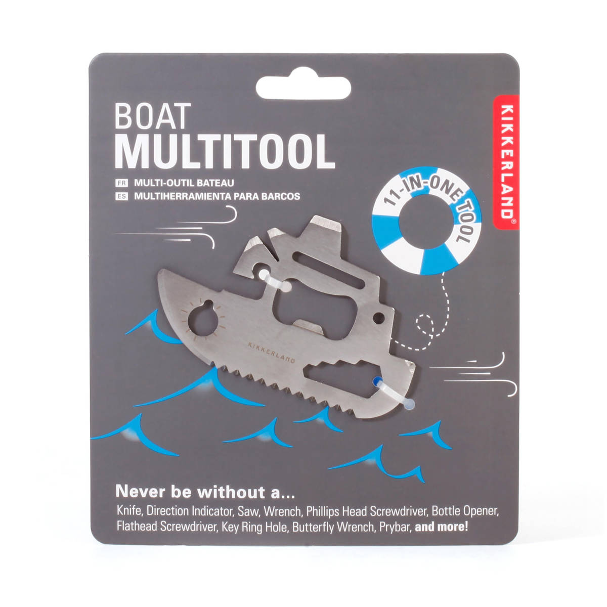 Kikkerland Stainless Steel Boat Multi-tool Silver | Minimax