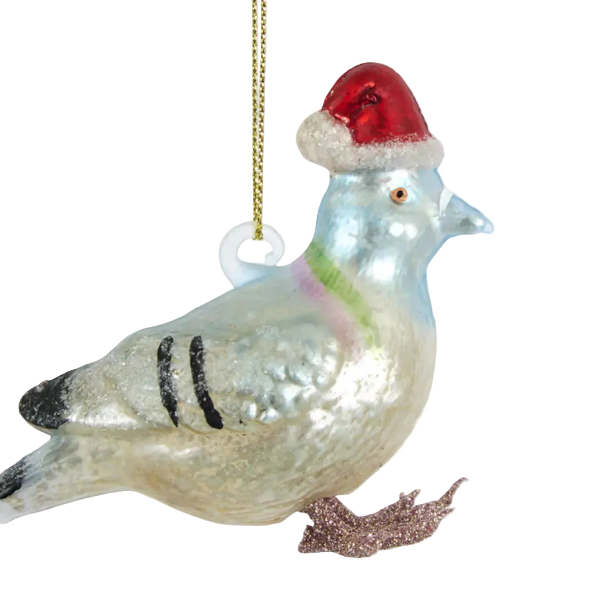 Florabelle Pigeon Santa Hat Hanging Decoration 10cm | Minimax
