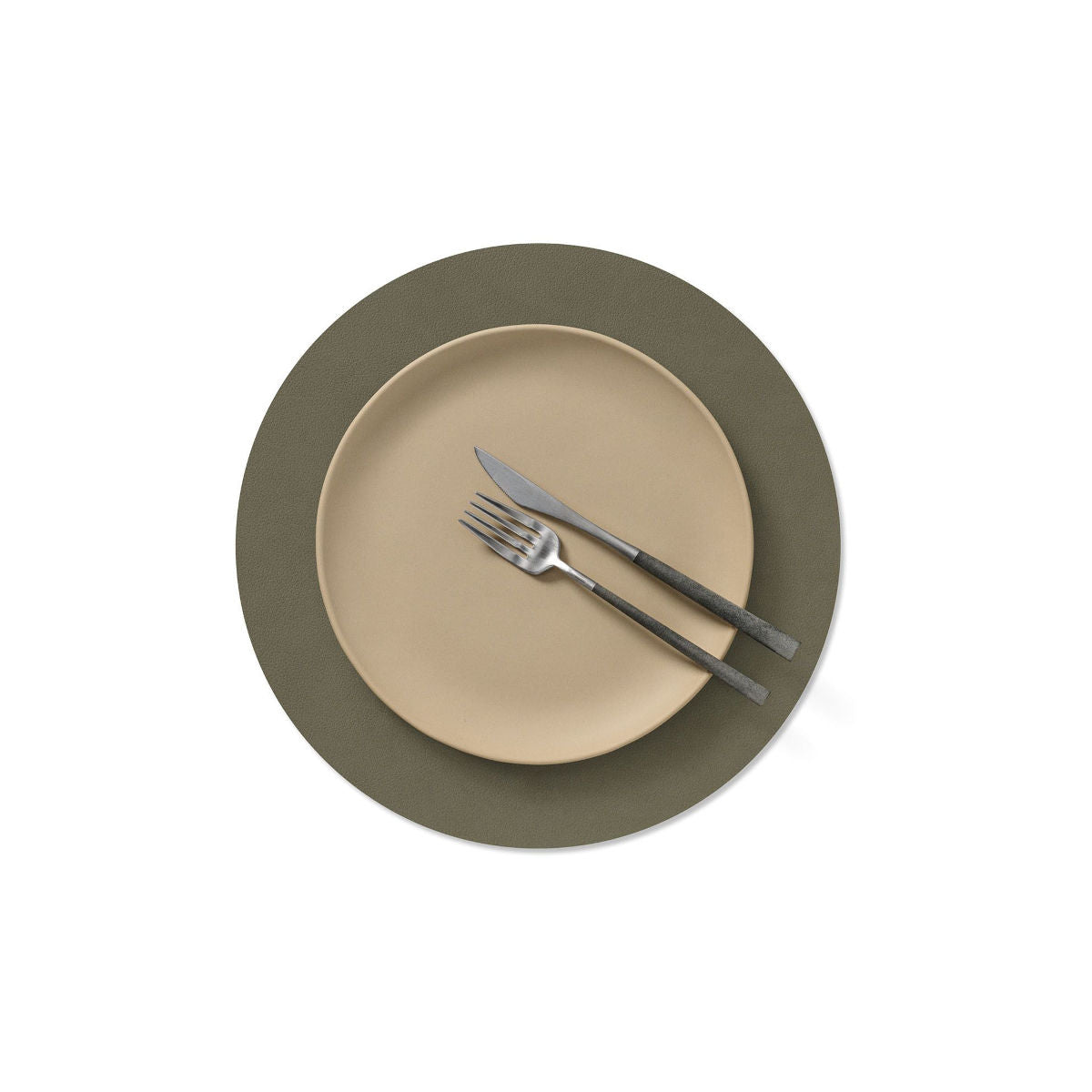 Lind DNA Round Placemat Army Green 30cm | Minimax