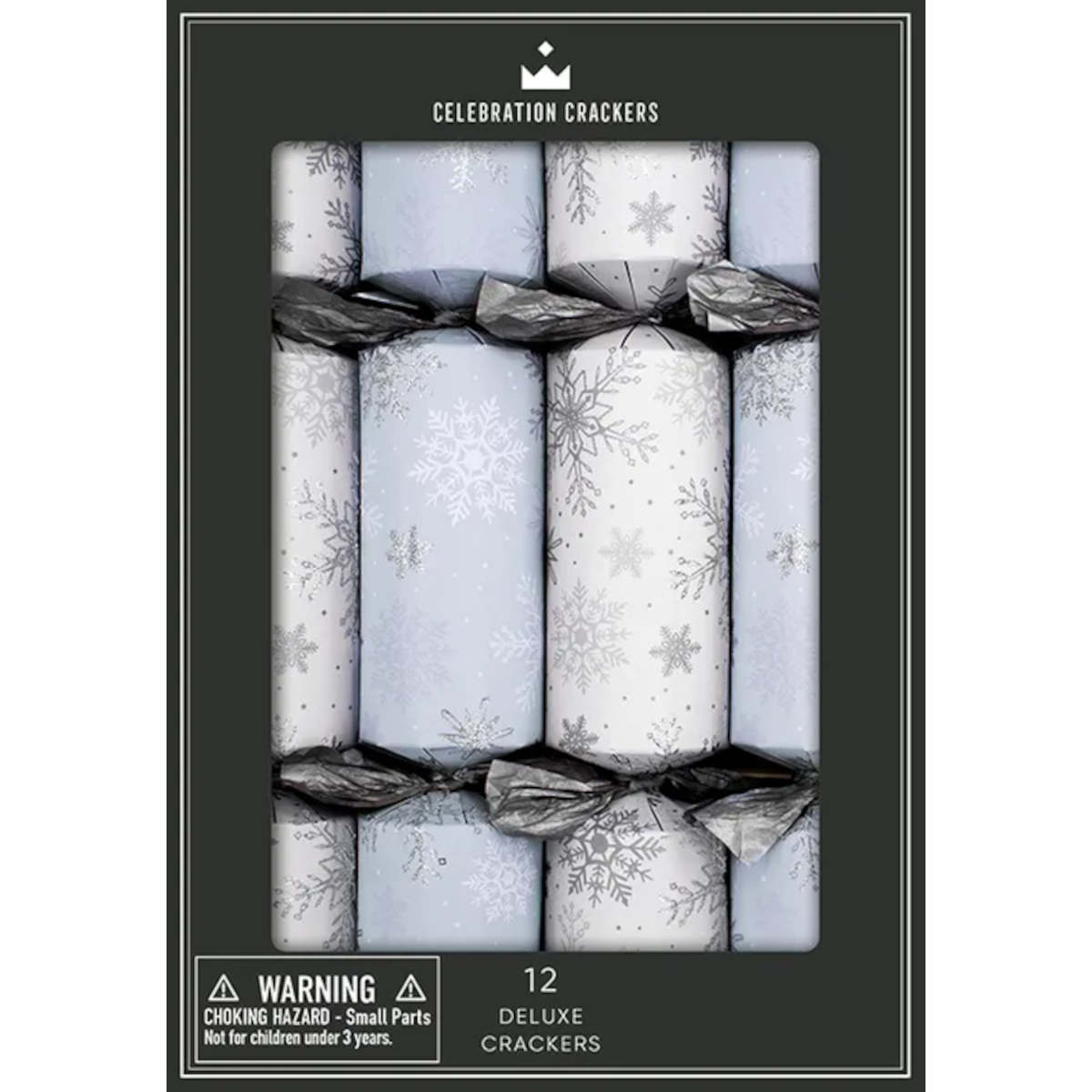 Celebration Crackers Deluxe Icy Snowflake Cracker 30cm (Set of 12) | Minimax