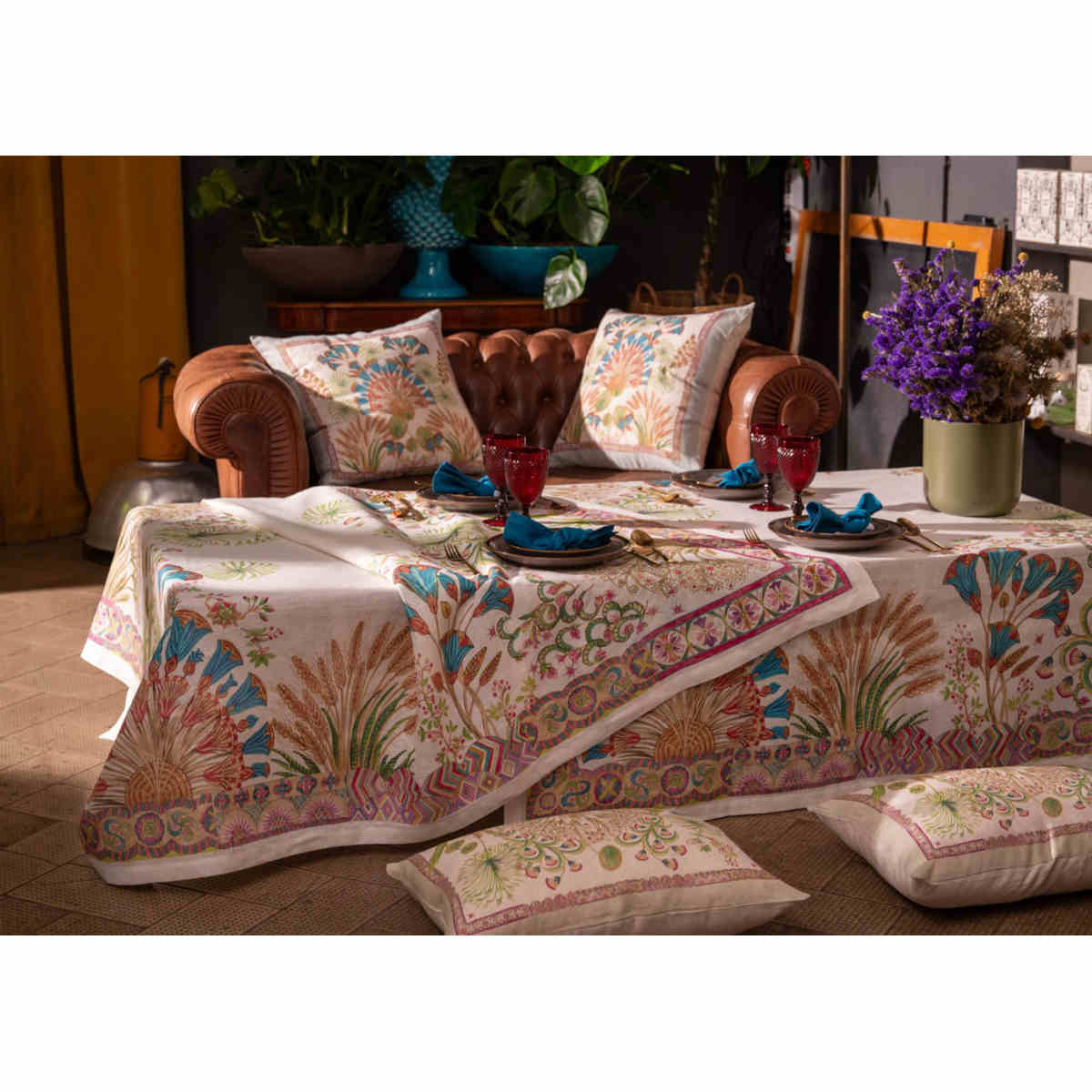 Tessitura Toscana Telerie Tablecloth Papyro 170 x 270cm
