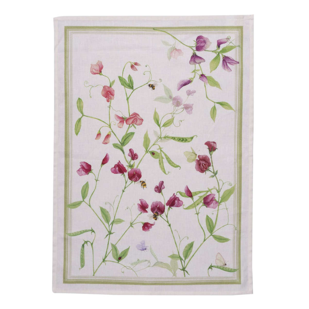 Tessitura Toscana Telerie Petit Pois Tea Towel Green 50 x 70cm