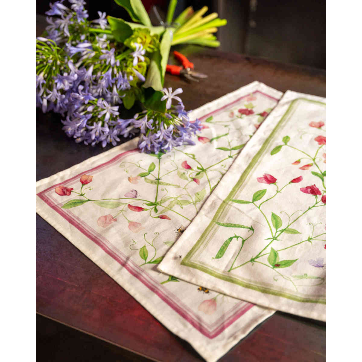 Tessitura Toscana Telerie Petit Pois Tea Towel Green 50 x 70cm